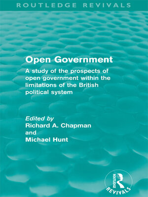 cover image of Open Government (Routledge Revivals)